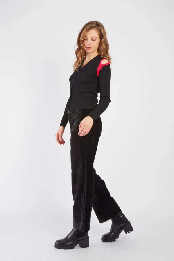 René-Derhy FLAURIANE straight velvet pants - Image 2