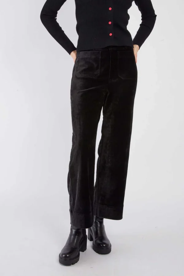 René-Derhy FLAURIANE straight velvet pants