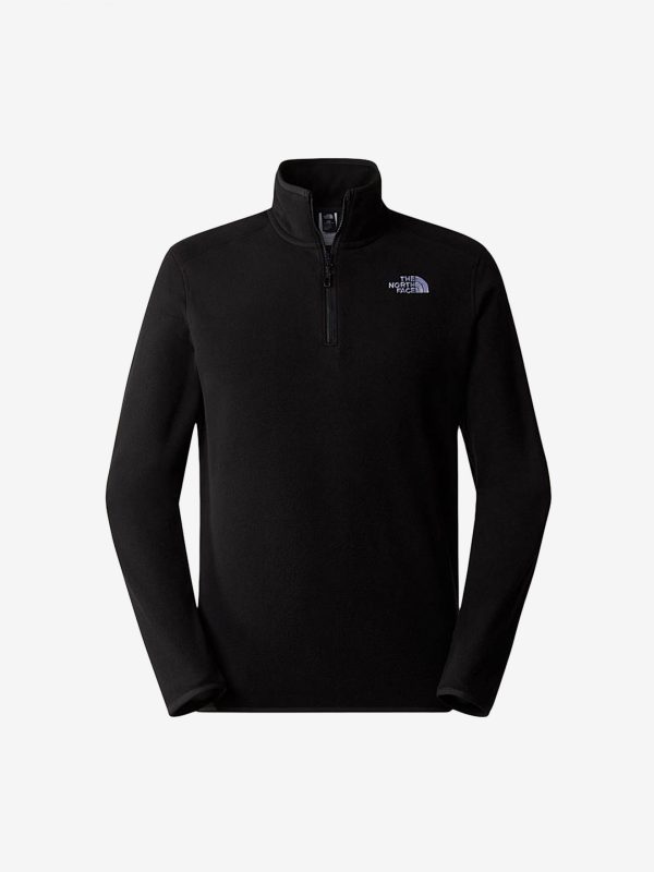 The North Face Glacier 1/4 Zip Men Hiking Fleece Black