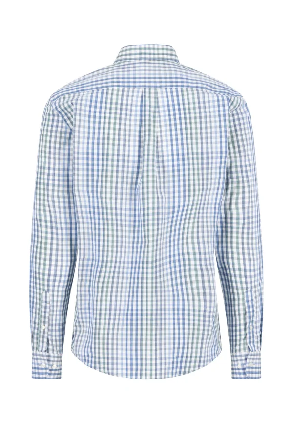 FYNCH-HATTON Cotton gingham shirt with button-down collar - Image 2