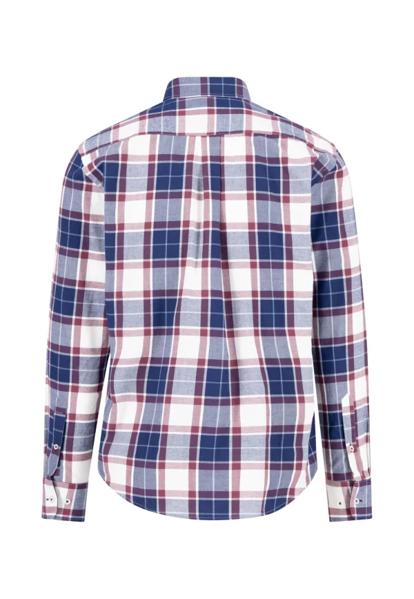 FYNCH-HATTON Cotton shirt with multicolored check pattern and button-down collar - Image 2