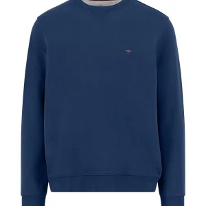 FYNCH-HATTON Cotton sweatshirt with round neck and logo embroidery