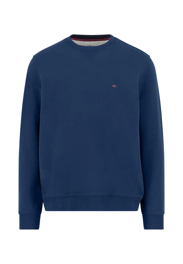 FYNCH-HATTON Cotton sweatshirt with round neck and logo embroidery