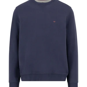 FYNCH-HATTON Cotton sweatshirt with round neck and logo embroidery