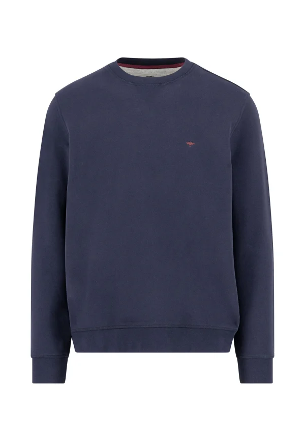 FYNCH-HATTON Cotton sweatshirt with round neck and logo embroidery