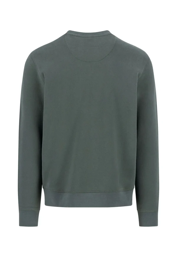 FYNCH-HATTON Cotton sweatshirt with round neck and logo embroidery - Image 2