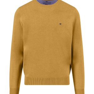 FYNCH-HATTON Fine-knit cotton sweater with round neck