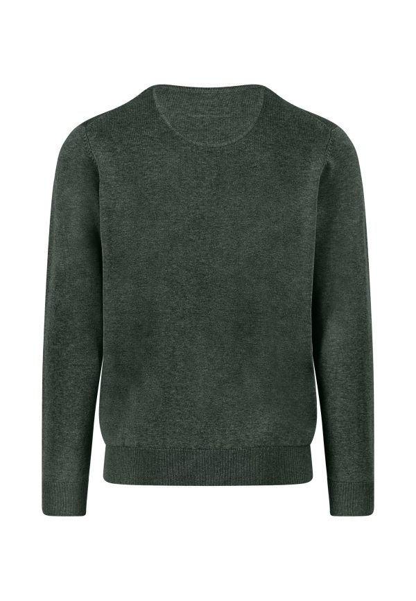 FYNCH-HATTON Fine-knit cotton sweater with round neck - Image 2