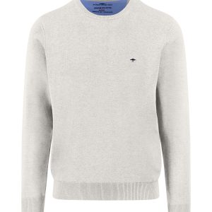 FYNCH-HATTON Fine-knit cotton sweater with round neck