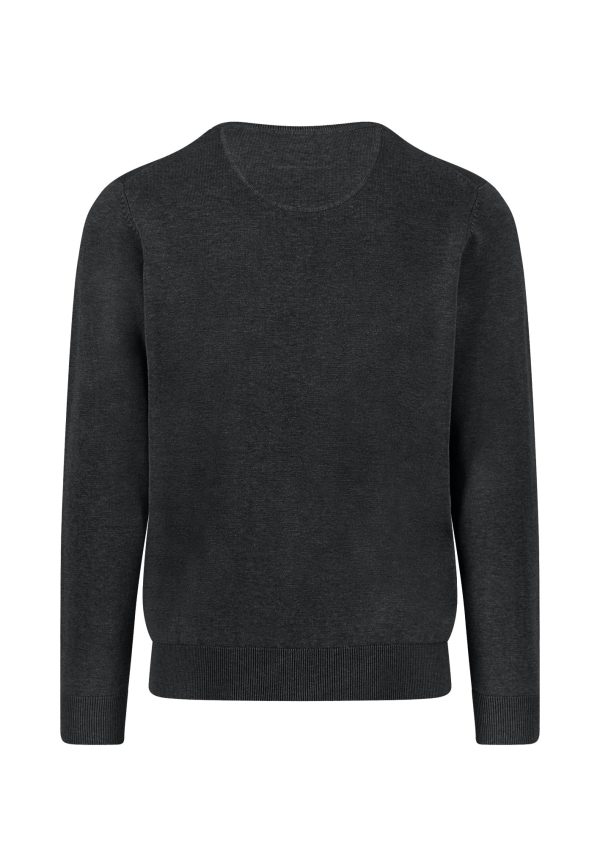 FYNCH-HATTON Fine-knit cotton sweater with round neck - Image 2
