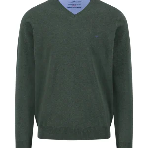 FYNCH-HATTON Fine-knit cotton V-neck sweater