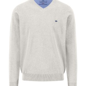 FYNCH-HATTON Fine-knit cotton V-neck sweater
