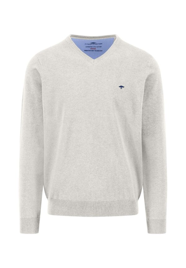 FYNCH-HATTON Fine-knit cotton V-neck sweater