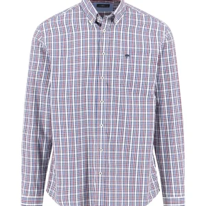 FYNCH-HATTON Checked cotton shirt with button-down collar