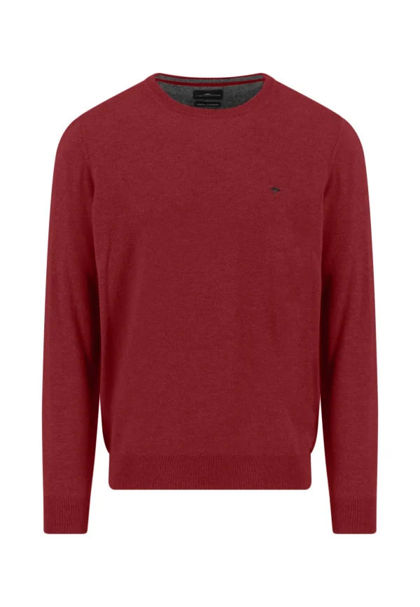 FYNCH-HATTON Fine-knit Merino cashmere sweater with round neck
