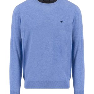 FYNCH-HATTON Fine-knit Merino cashmere sweater with round neck