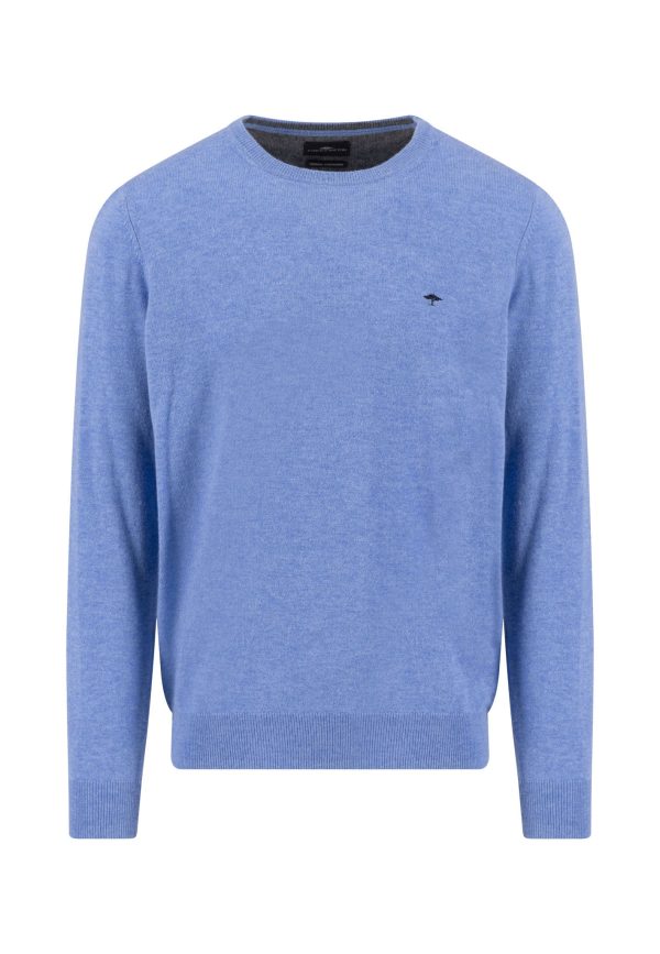 FYNCH-HATTON Fine-knit Merino cashmere sweater with round neck