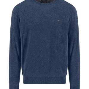 FYNCH-HATTON Fine-knit Merino cashmere sweater with round neck