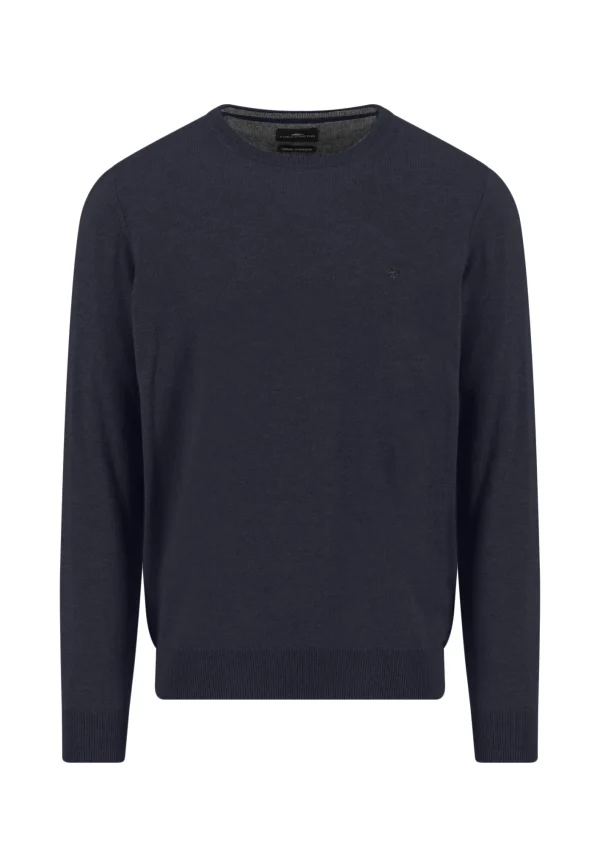 FYNCH-HATTON Fine-knit Merino cashmere sweater with round neck