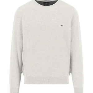 FYNCH-HATTON Fine-knit Merino cashmere sweater with round neck
