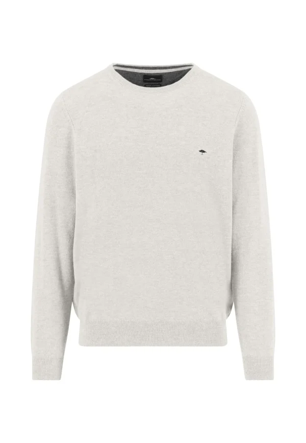 FYNCH-HATTON Fine-knit Merino cashmere sweater with round neck