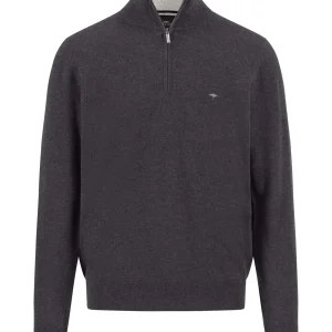 FYNCH-HATTON Merino cashmere pullover with zip
