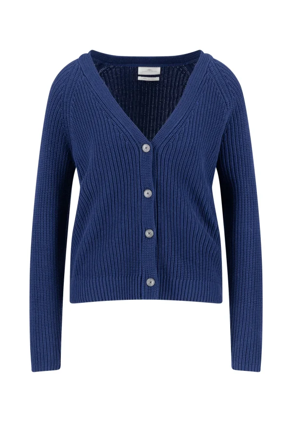 FYNCH-HATTON Cotton V-neck button-front cardigan