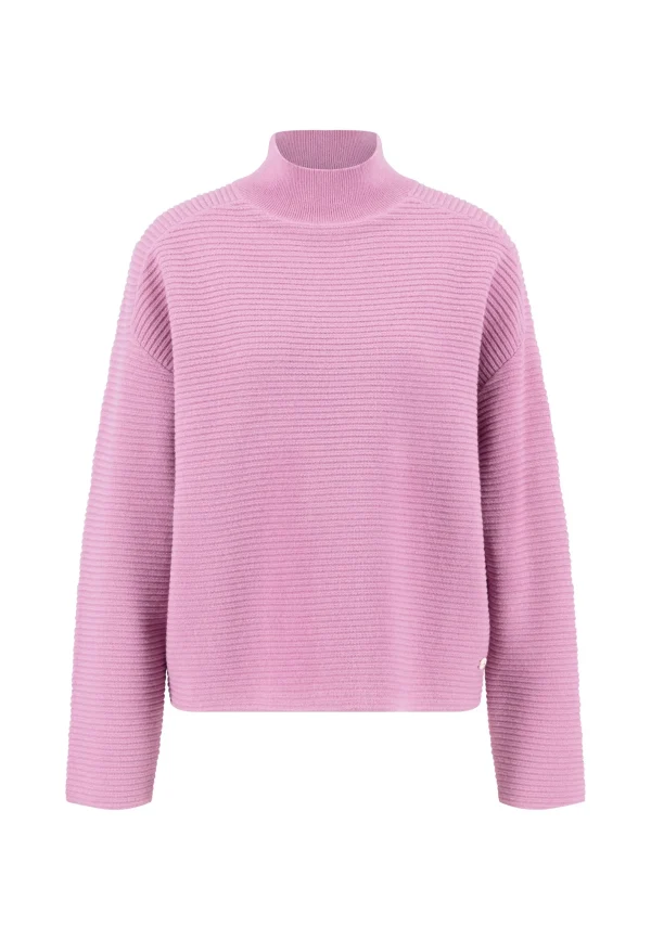 FYNCH-HATTON Knitted sweater made of wool-cashmere mix with textured pattern