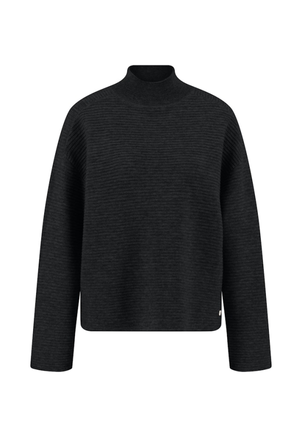 FYNCH-HATTON Knitted sweater made of wool-cashmere mix with textured pattern
