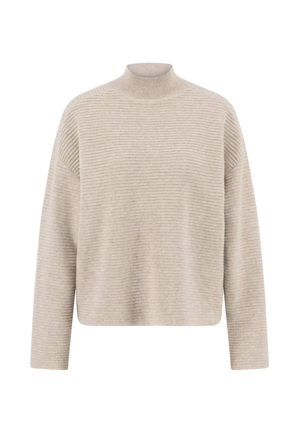 FYNCH-HATTON Knitted sweater made of wool-cashmere mix with textured pattern