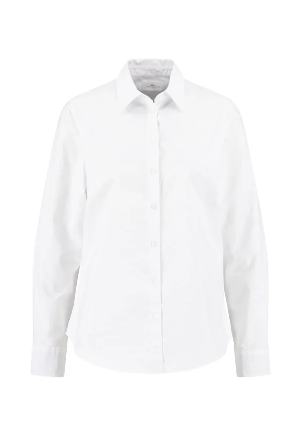 FYNCH-HATTON Cotton blouse with shirt collar and button placket - Image 2