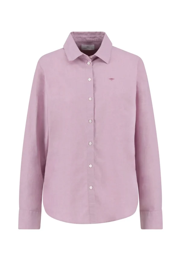 FYNCH-HATTON Cotton blouse with shirt collar and button placket - Image 2
