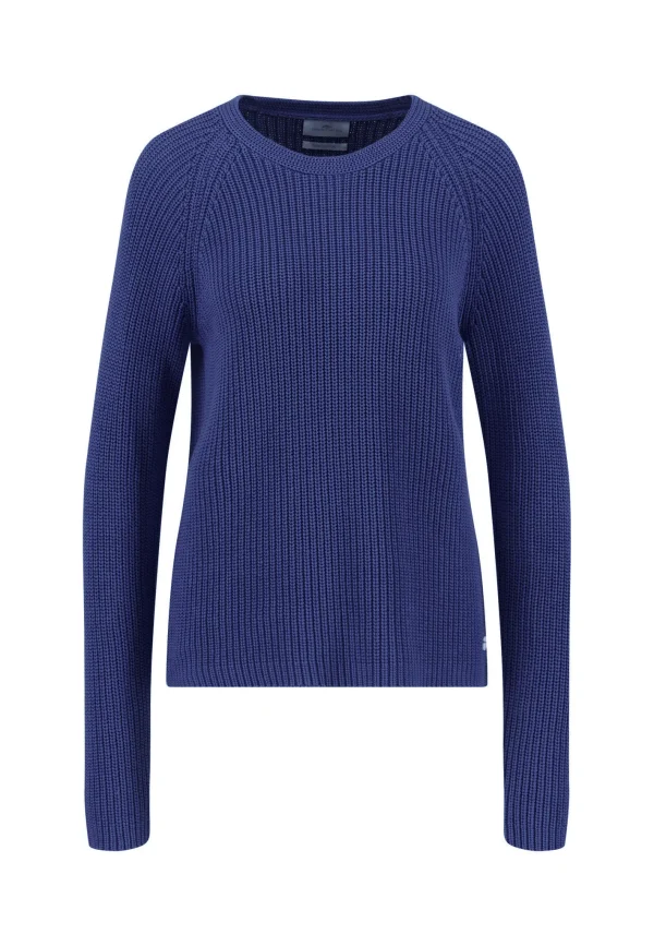 FYNCH-HATTON Pure cotton knitted sweater with round neck
