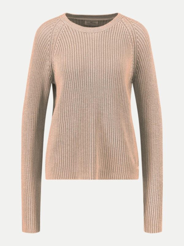 FYNCH-HATTON Pure cotton knitted sweater with round neck