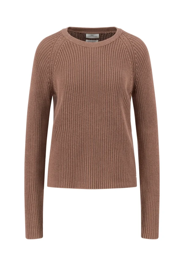 FYNCH-HATTON Pure cotton knitted sweater with round neck