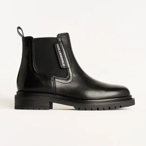KARL LAGERFELD BINKY ANKLE GORE LEATHER BOOT