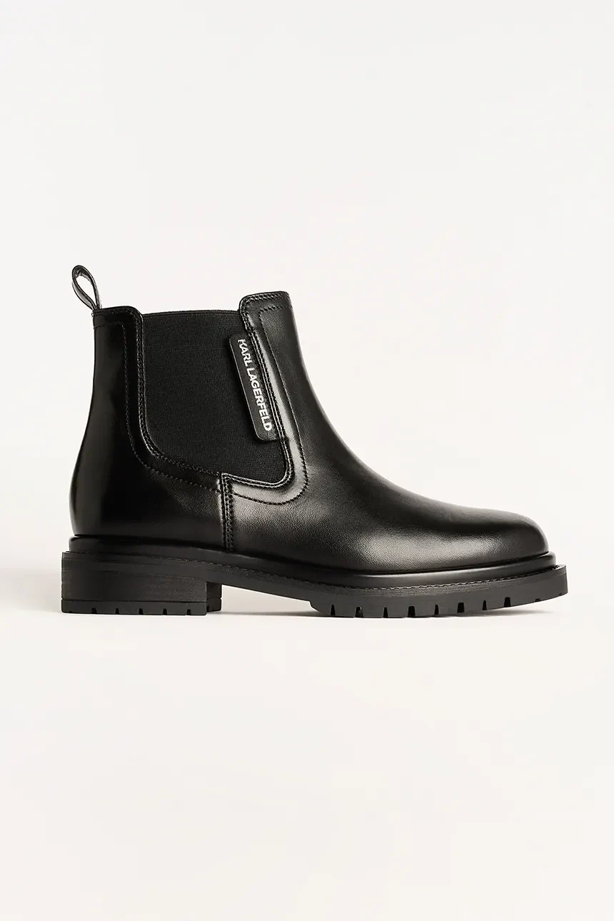 KARL LAGERFELD BINKY ANKLE GORE LEATHER BOOT