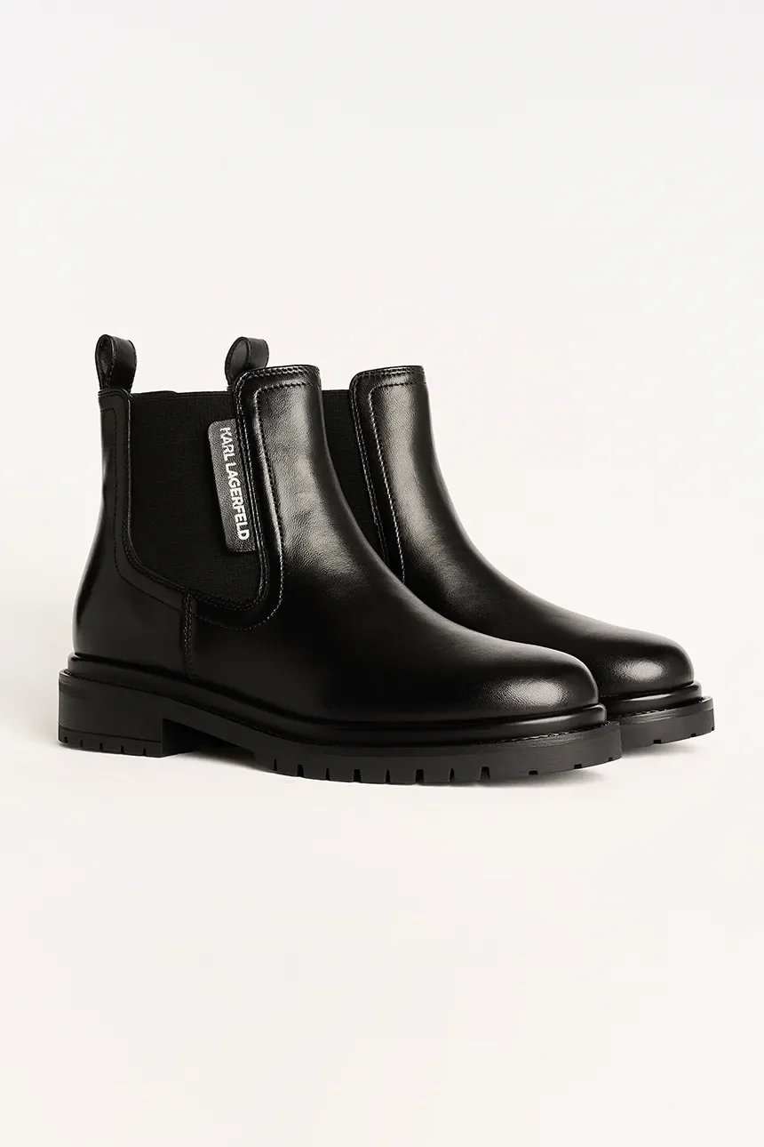 KARL LAGERFELD BINKY ANKLE GORE LEATHER BOOT - Image 2