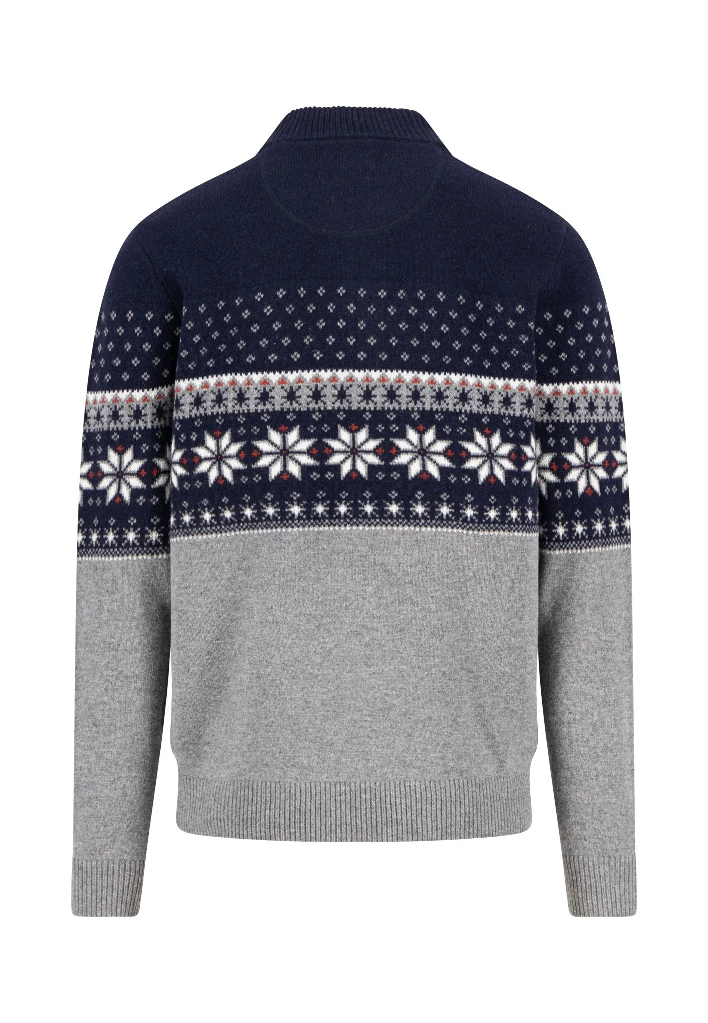 FYNCH-HATTON Pure wool sweater with Norwegian pattern and turtleneck collar - Image 2