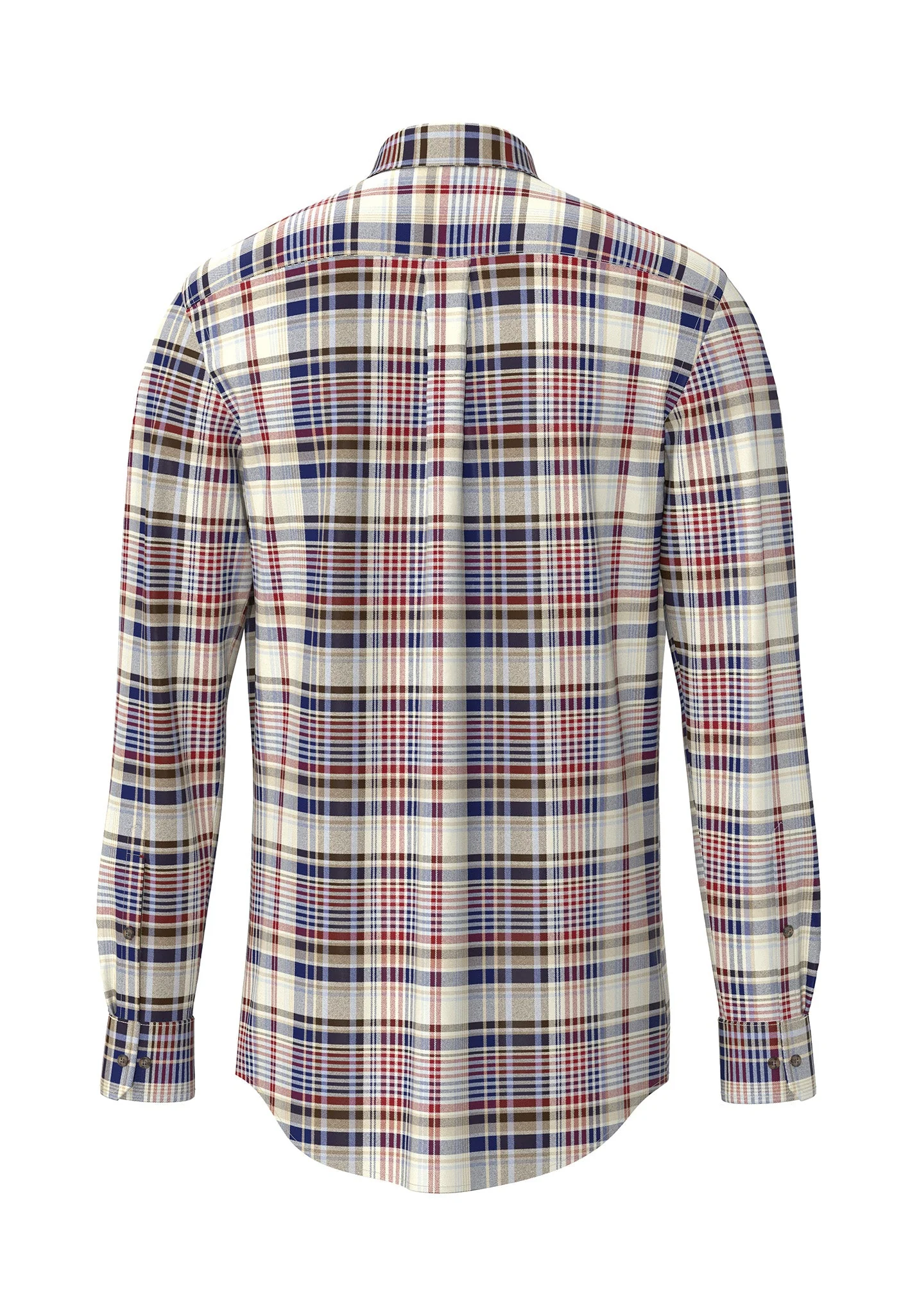 FYNCH-HATTON Cotton shirt with a checked pattern and button-down collar - Image 2