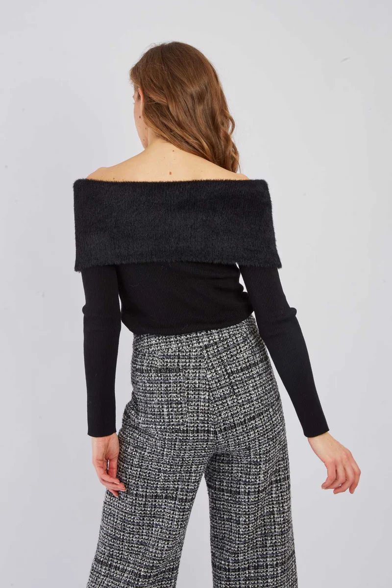 René-Derhy AIDA sweater with faux fur collar - Image 2