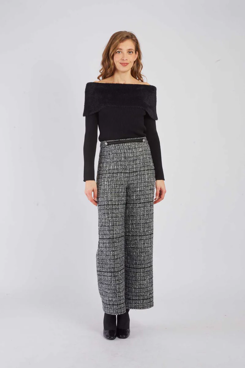 René-Derhy AIDA sweater with faux fur collar