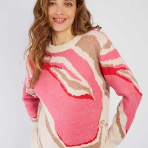 René-Derhy AIKO abstract pattern jacquard sweater