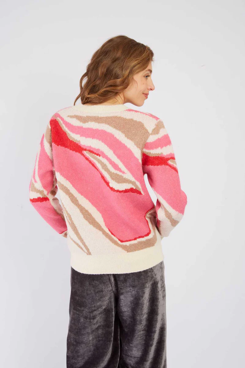 René-Derhy AIKO abstract pattern jacquard sweater - Image 2