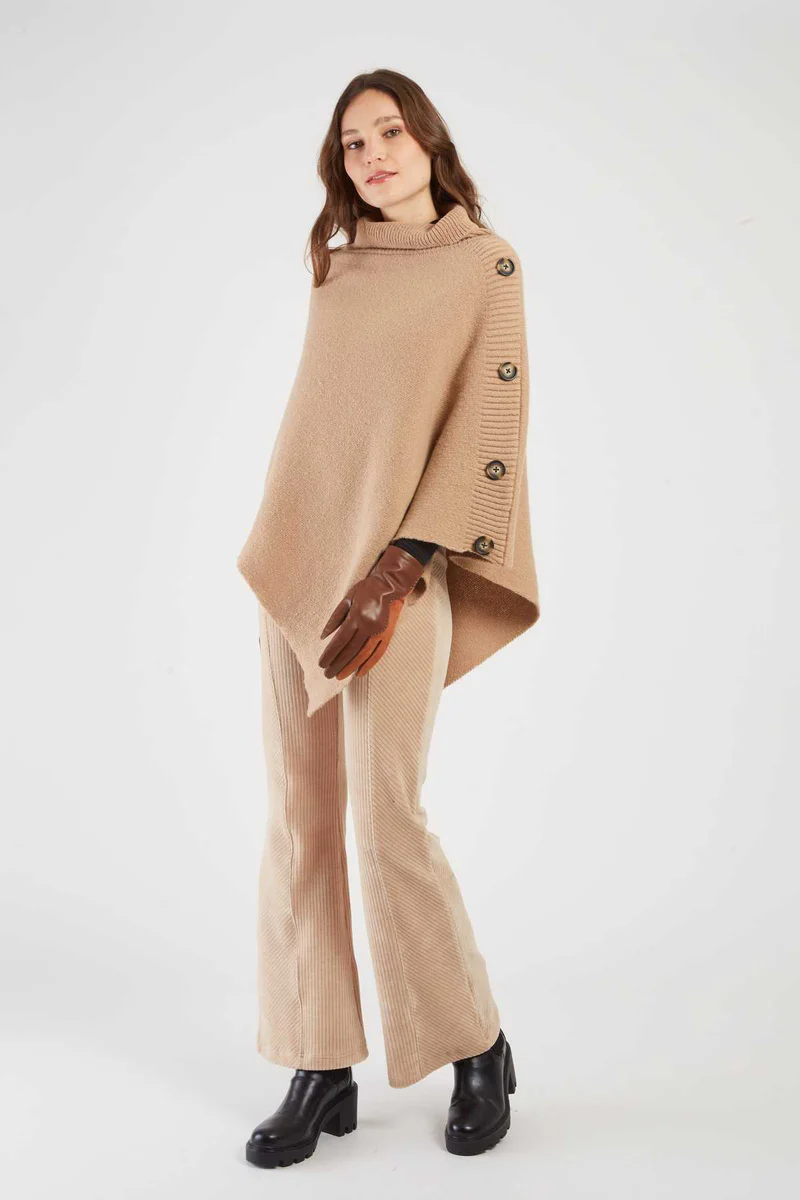 René-Derhy ALANI Plain Knit Poncho