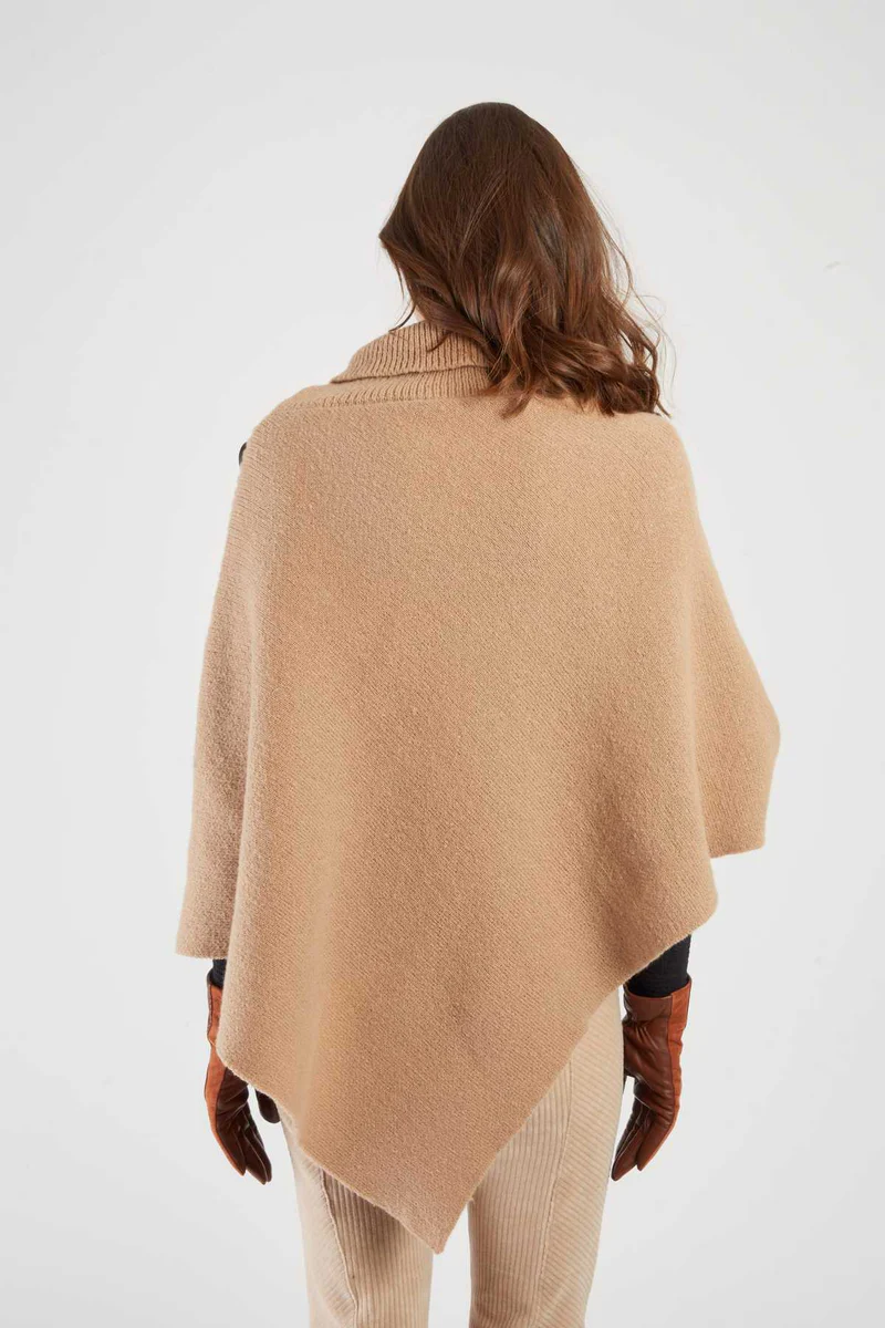 René-Derhy ALANI Plain Knit Poncho - Image 2