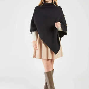 René-Derhy ALANI Plain Knit Poncho
