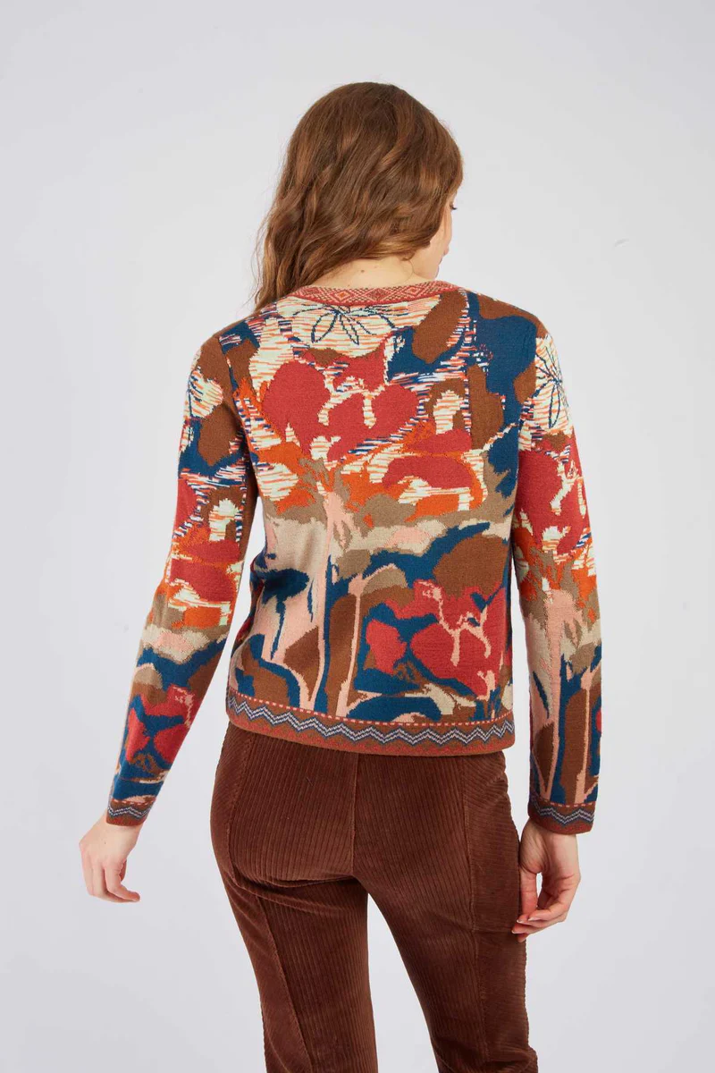 René-Derhy Jacquard vest with abstract pattern BANDOL - Image 2