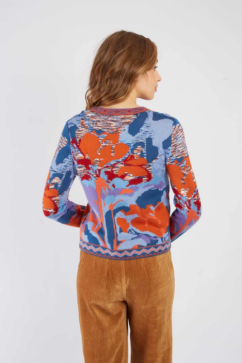 René-Derhy Jacquard vest with abstract pattern BANDOL - Image 2