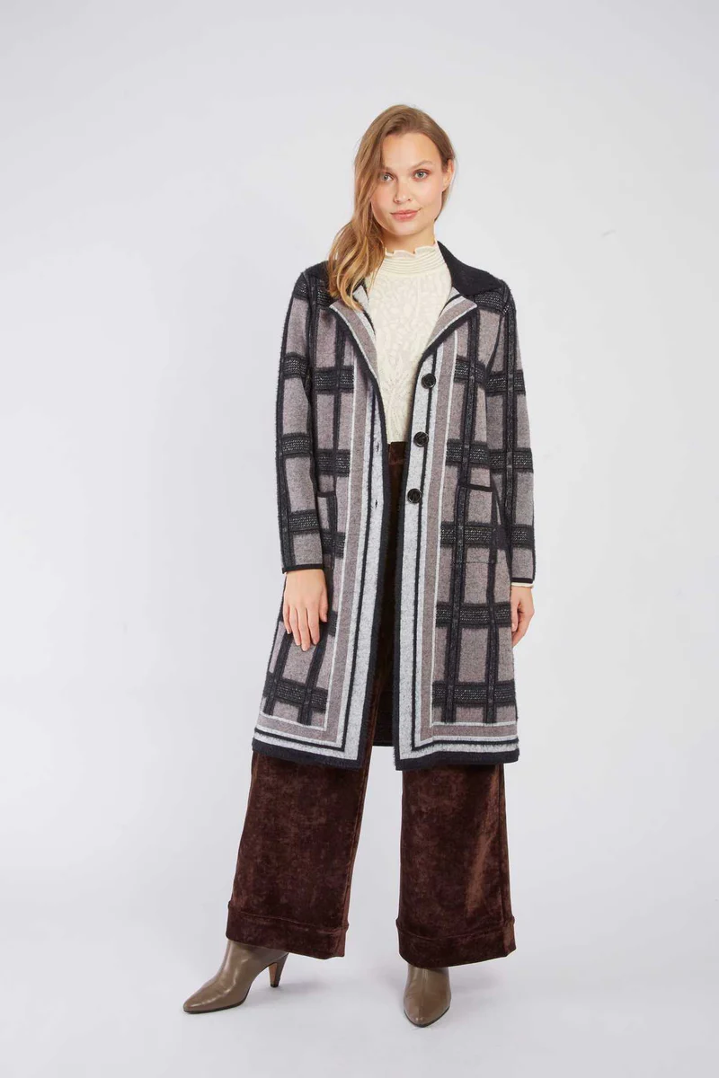 René-Derhy BASTIANNE long knit cardigan